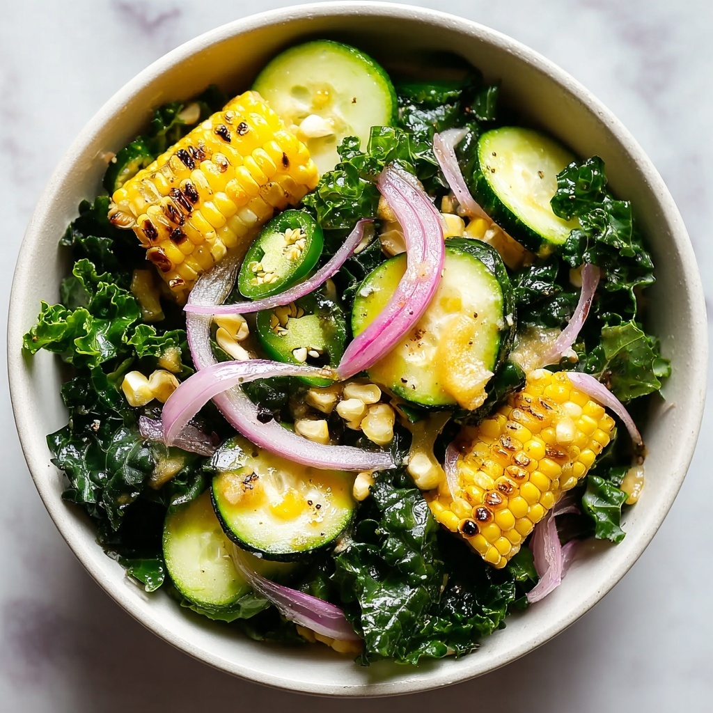 Grilled Corn Kale Salad Recipe - Recipe Image