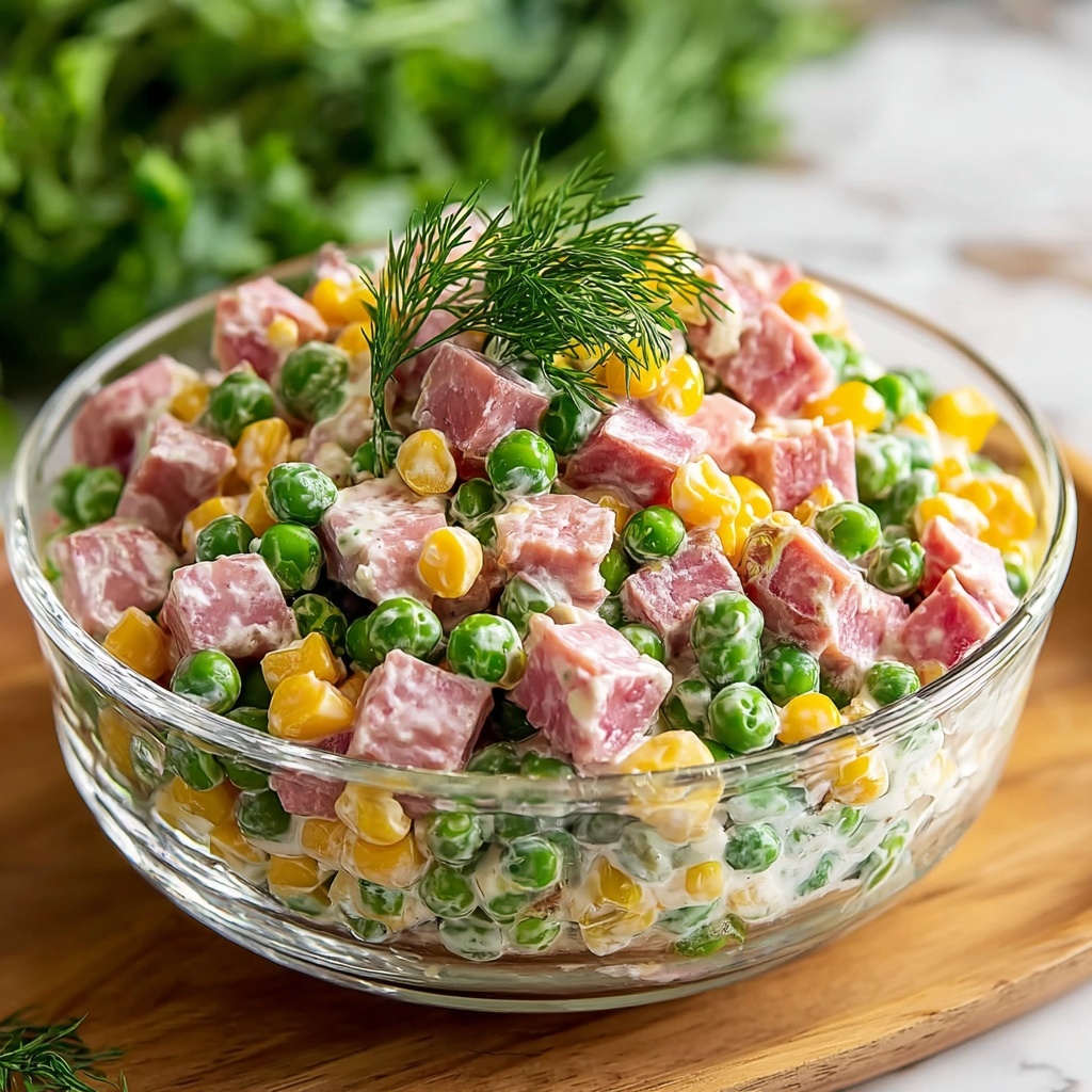 Chicken Ham and Pea Salad Recipe - Recipe Image