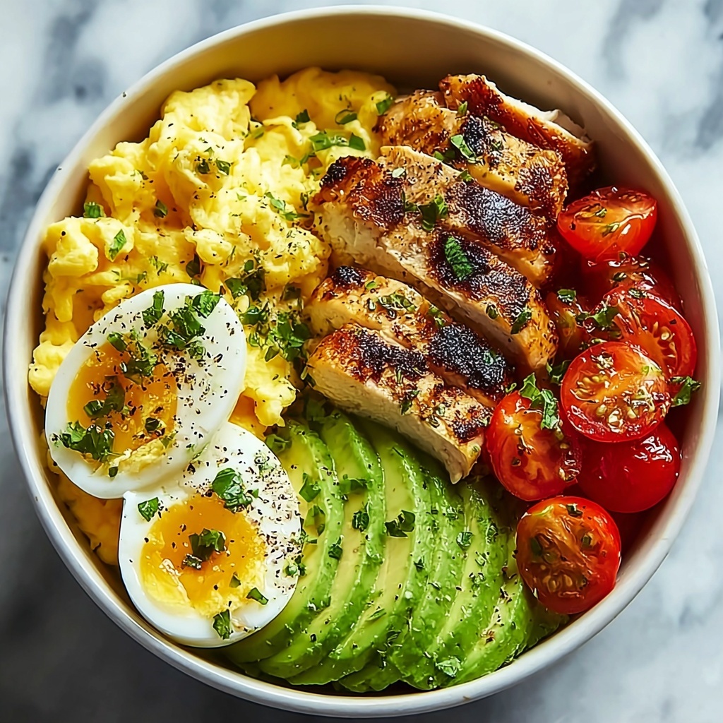 Protein Power Bowl with Avocado, Eggs, and Chicken Recipe - Recipe Image