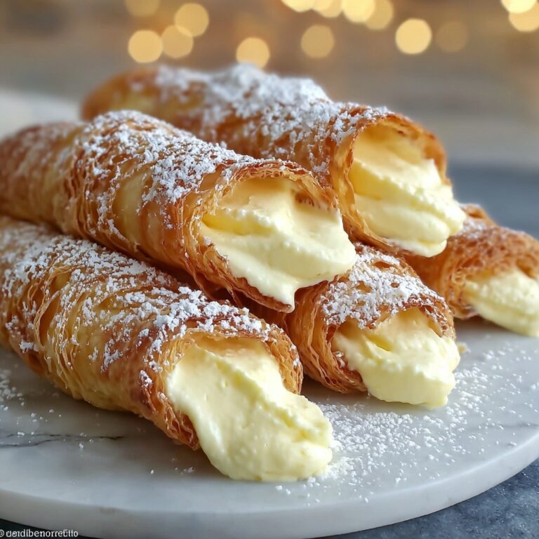 Italian Cream Stuffed Cannoncini Recipe