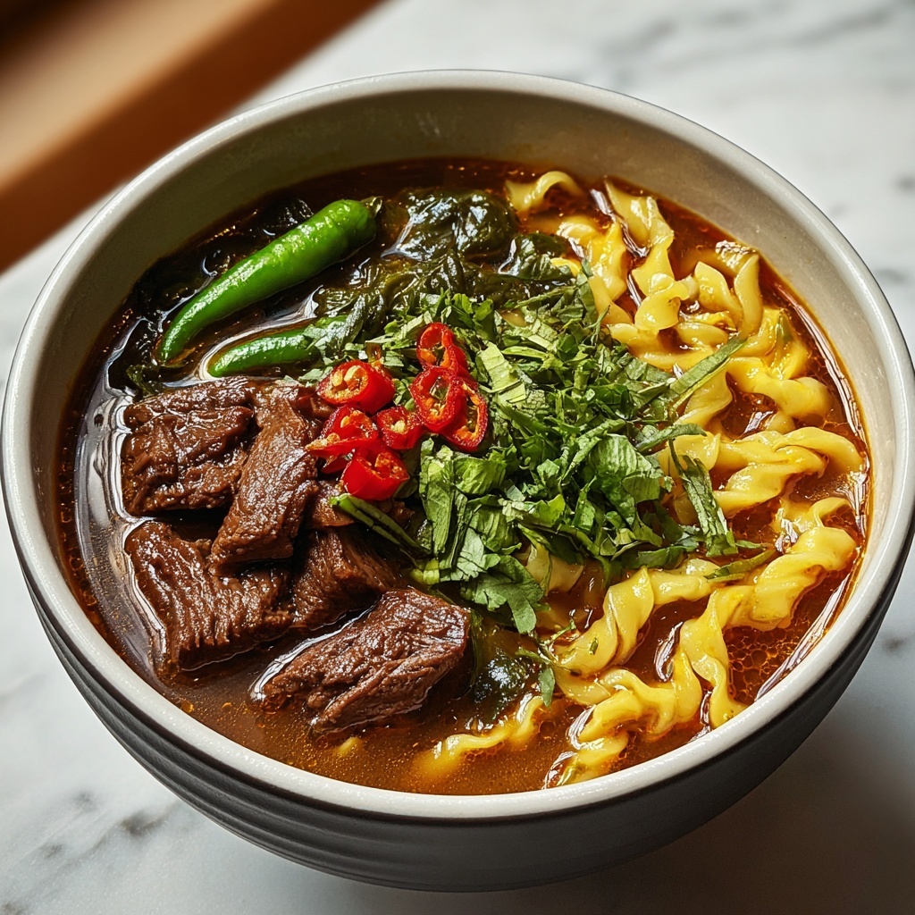 Satay Beef Noodle Soup Recipe - Recipe Image