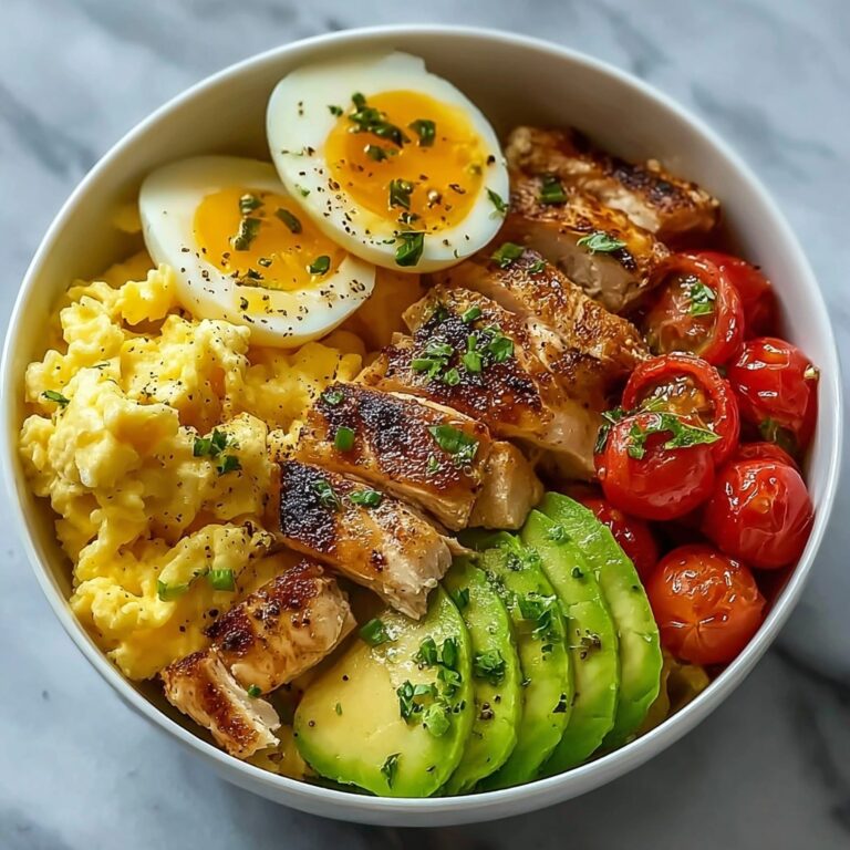 Protein Power Bowl with Avocado, Eggs, and Chicken Recipe