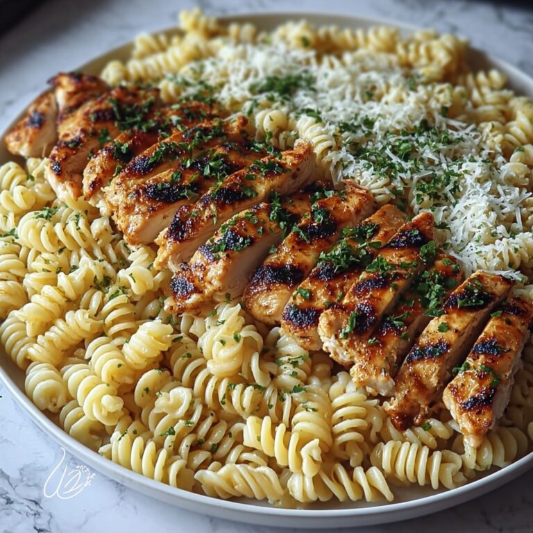 Indulgent Cheesy Rotini with Garlic Parmesan Chicken Recipe
