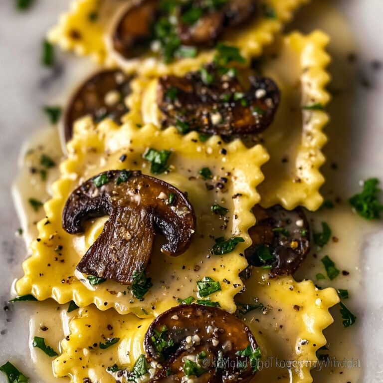 Creamy Mushroom Ravioli Recipe