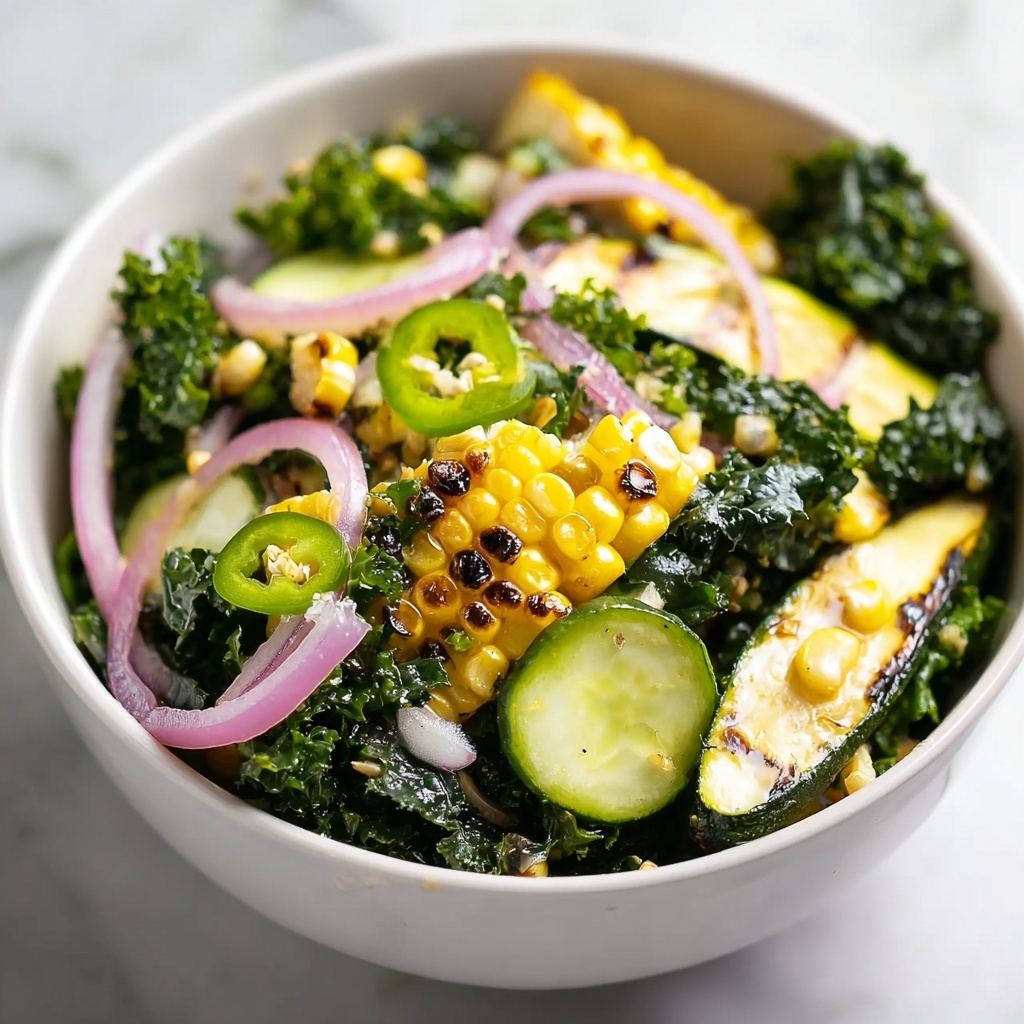 Grilled Corn Kale Salad Recipe - Recipe Image