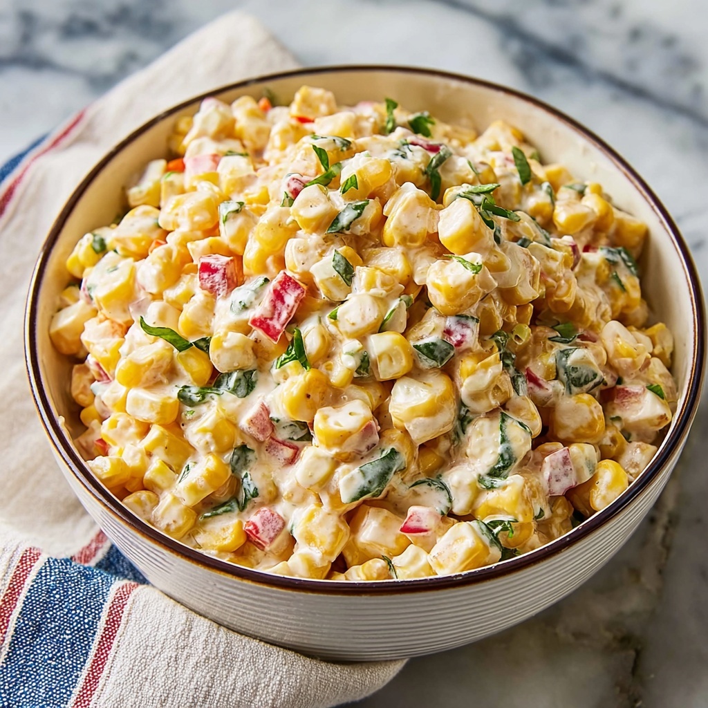 Creamy Corn Salad with Greek Yogurt, Cilantro, and Jalapeño Recipe - Recipe Image