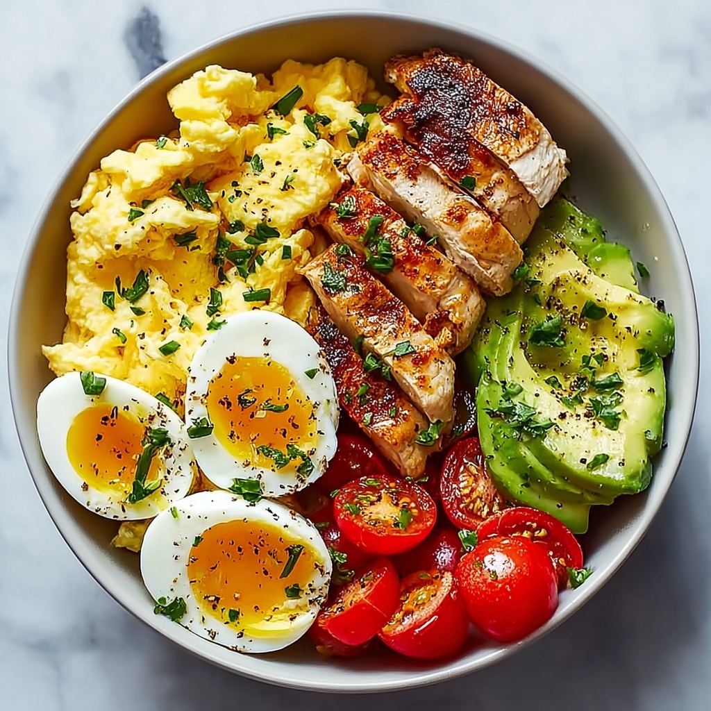 Protein Power Bowl with Avocado, Eggs, and Chicken Recipe - Recipe Image