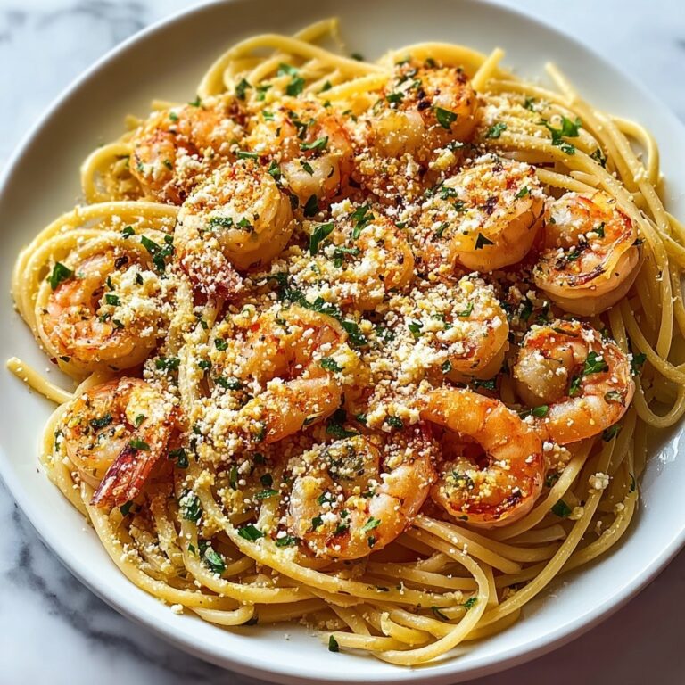 Juicy Garlic Butter Shrimp Pasta Recipe