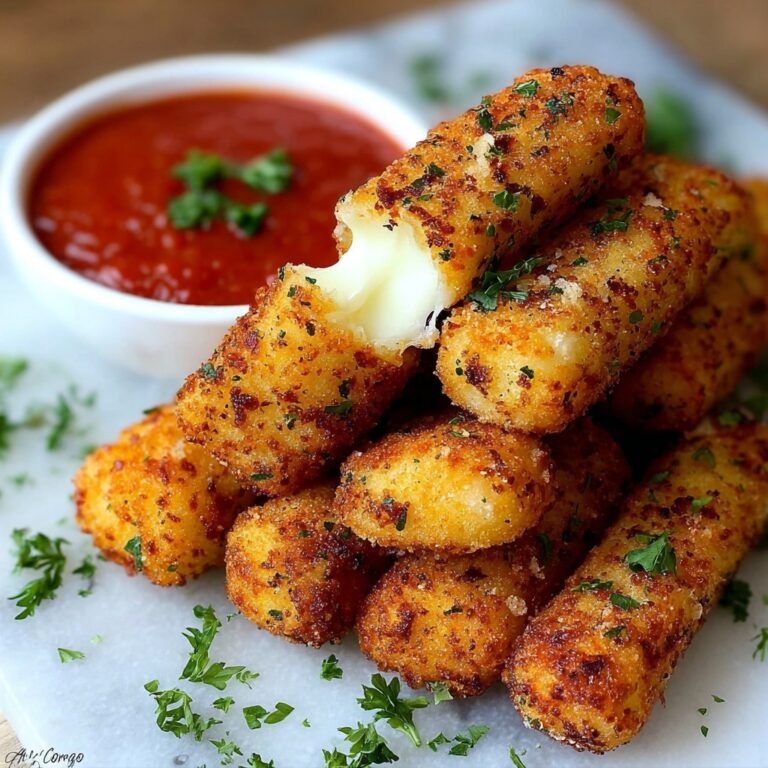 Crispy Homemade Mozzarella Sticks Recipe